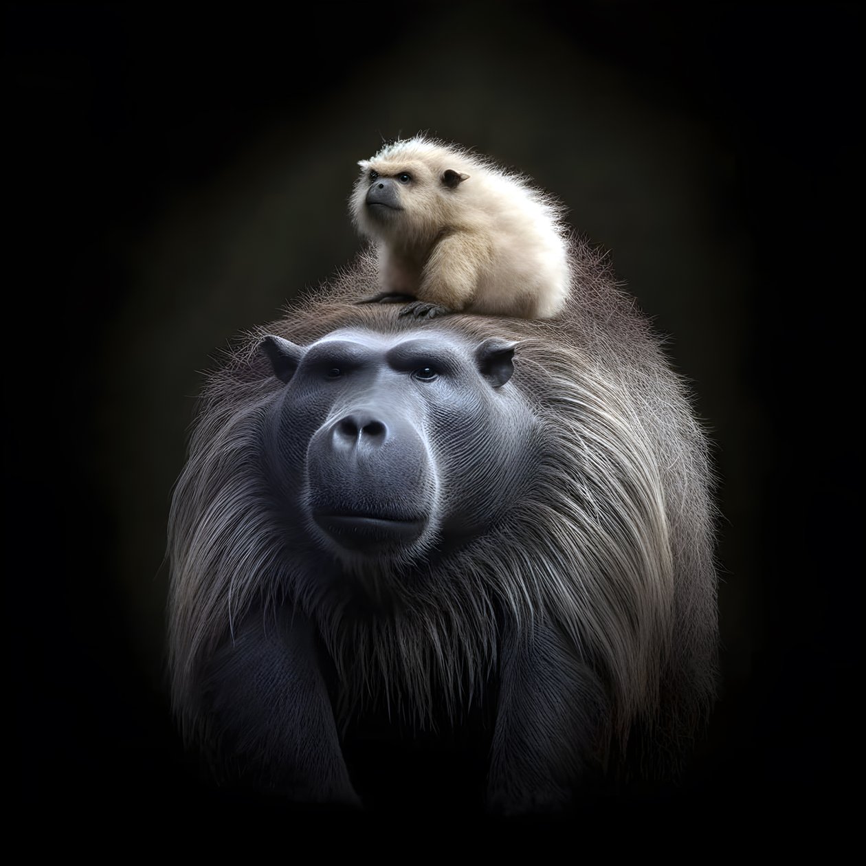 Capybara blandet med en silverback gorilla 2 av Kurt Heppke
