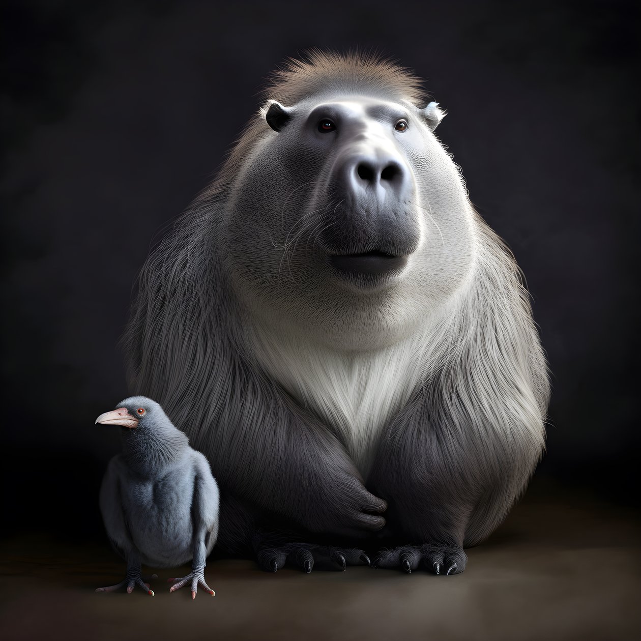 Capybara blandet med en silverback gorilla 3 av Kurt Heppke