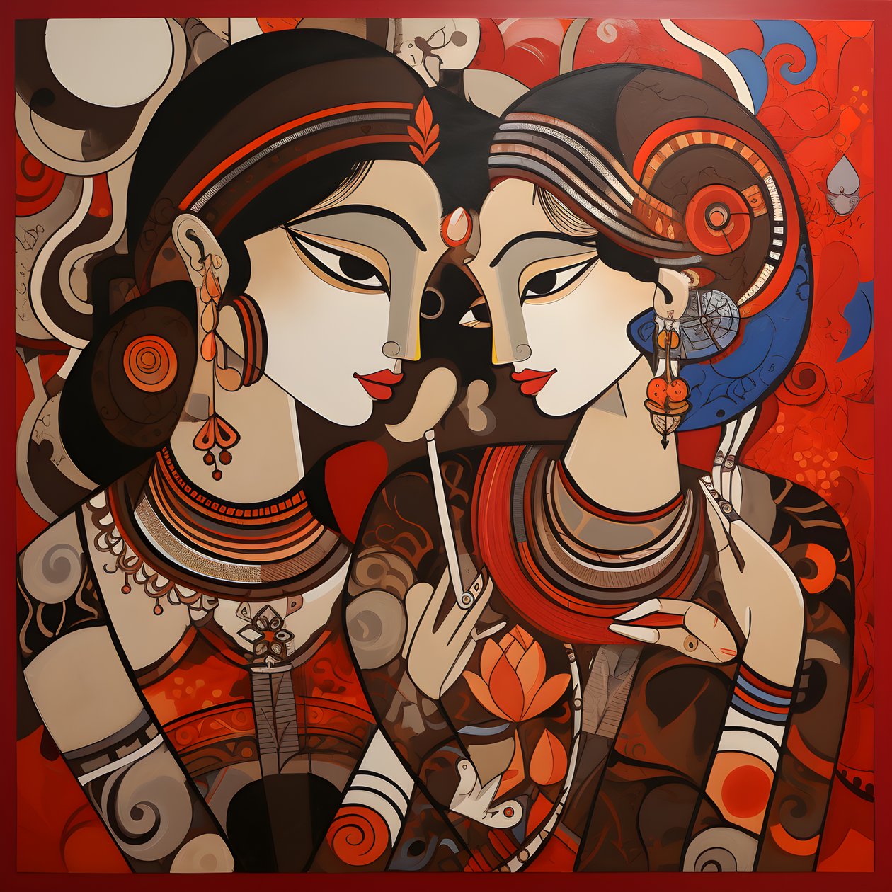 krishna og ansikt 1 av Kurt Heppke