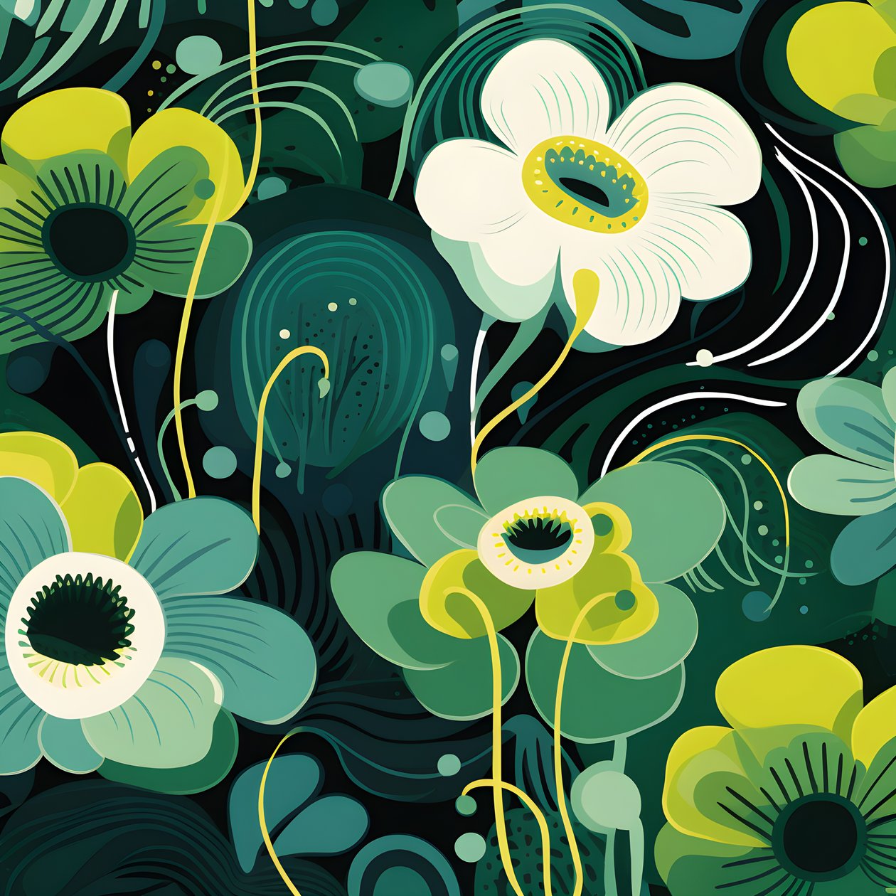 moderne abstrakte former Marimekko 3 av Kurt Heppke