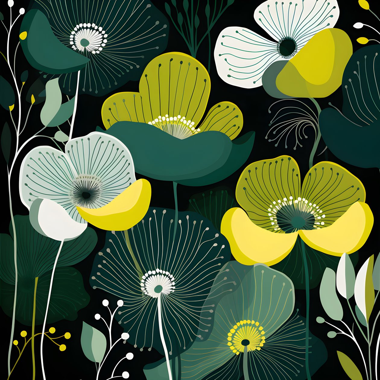 moderne abstrakte former Marimekko 4 av Kurt Heppke
