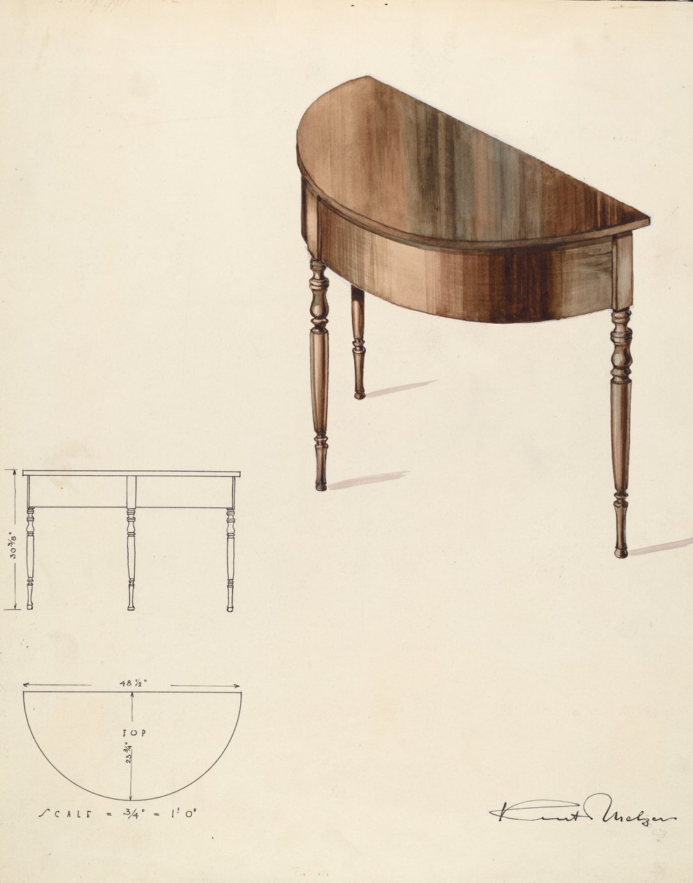 Bishop Hill: Table, 1936. av Kurt Melzer