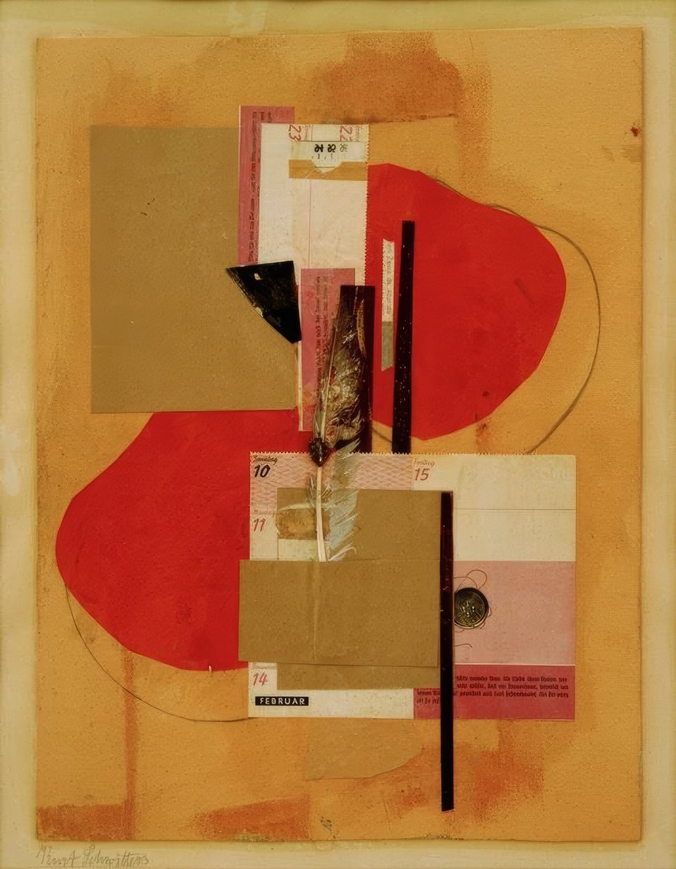 2 røde flekker av Kurt Schwitters