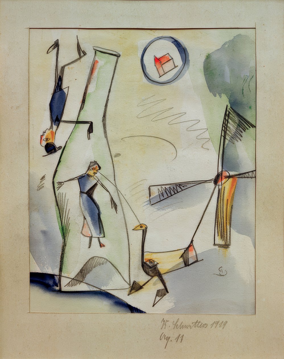 En q. 11 (bilde-kvinne-gås) av Kurt Schwitters