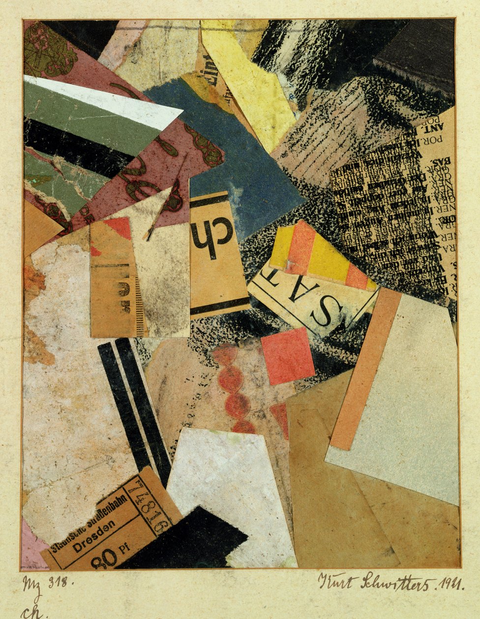 MZ 318 CH., 1921 av Kurt Schwitters