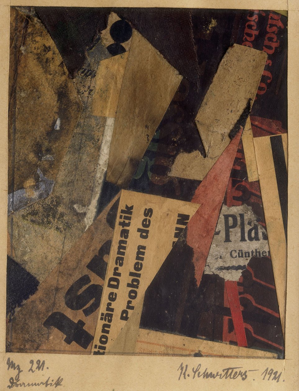 Merz 221, 1921. av Kurt Schwitters