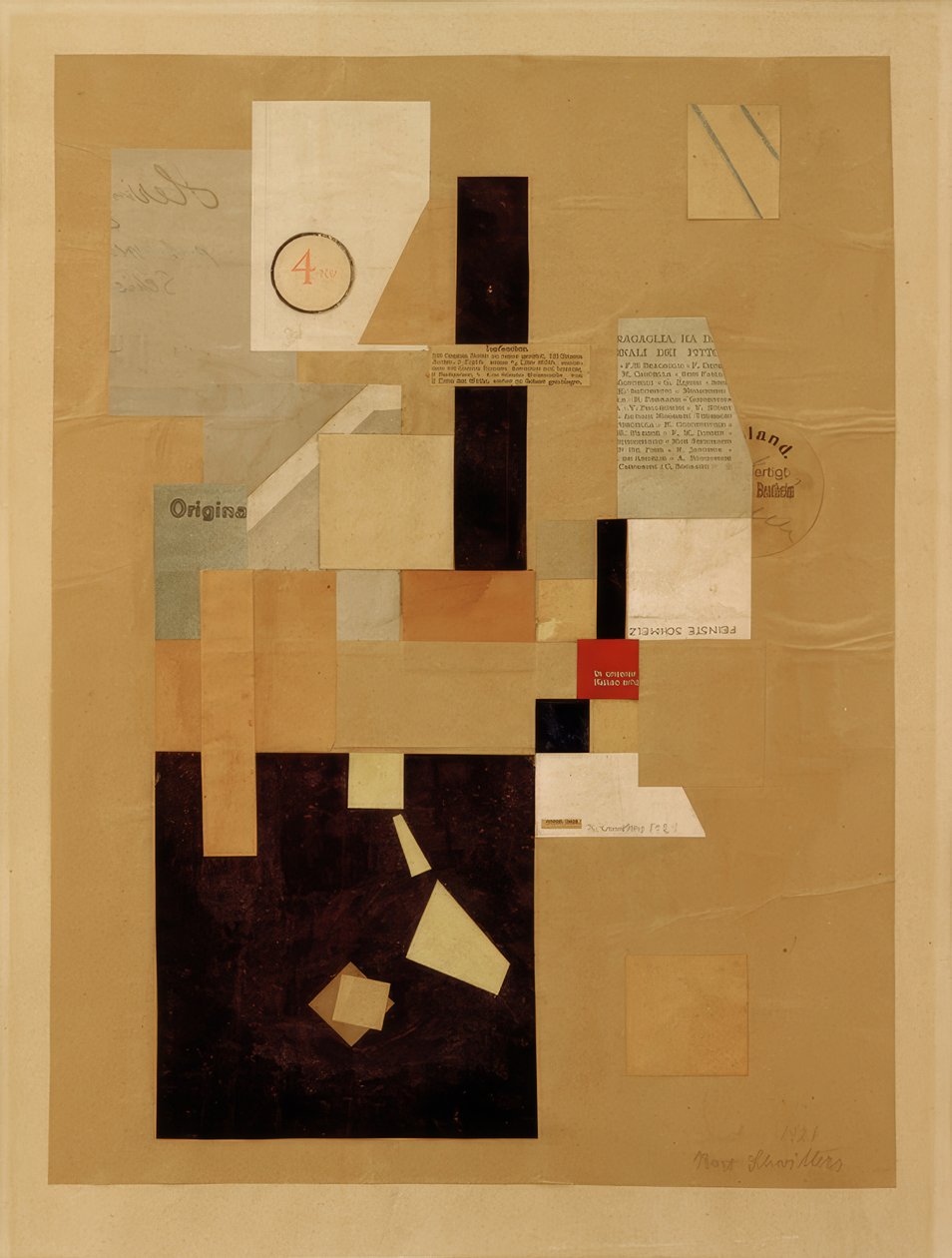 Uten tittel (4 KR) av Kurt Schwitters