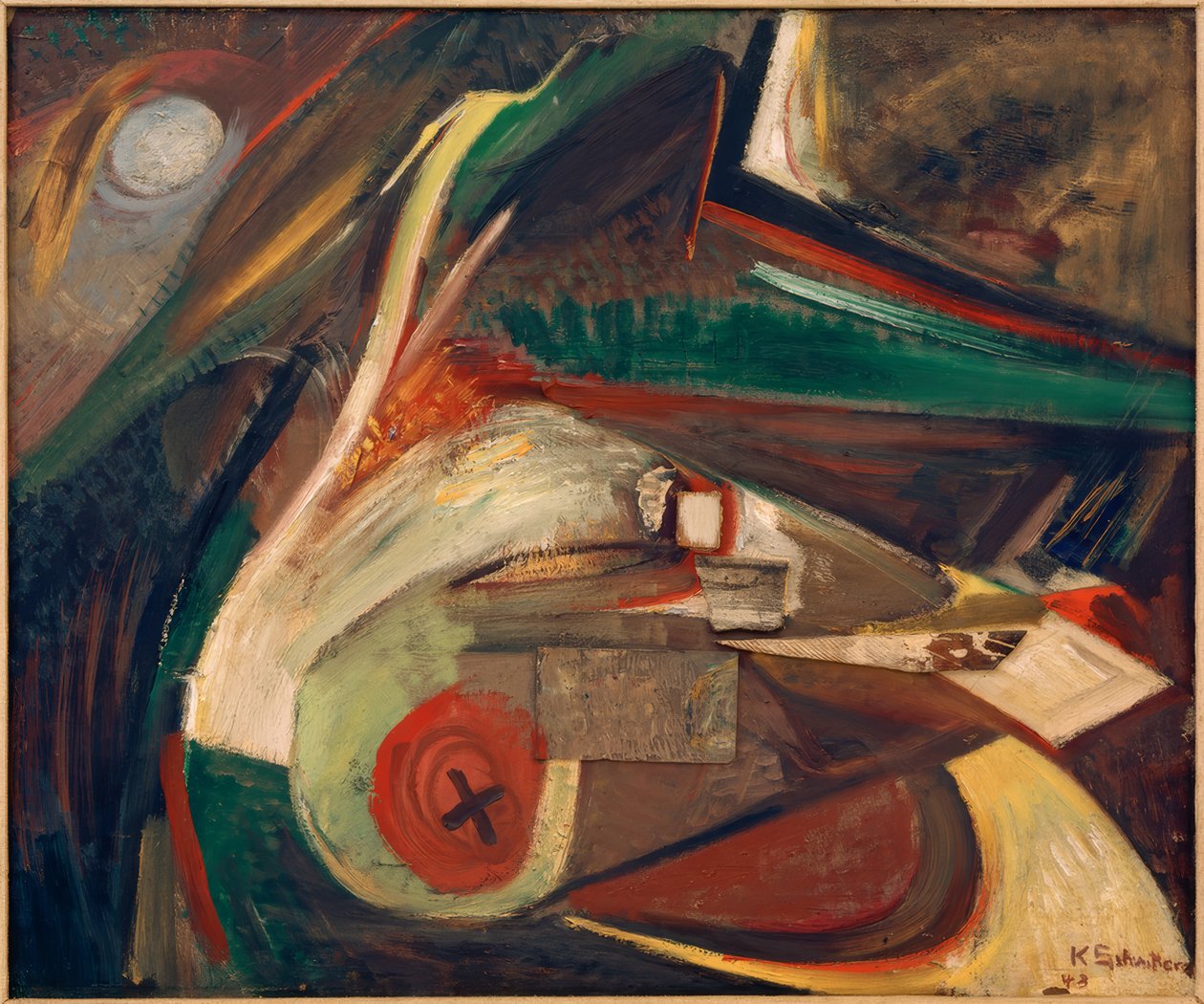Uten tittel (abstrakt bilde) av Kurt Schwitters