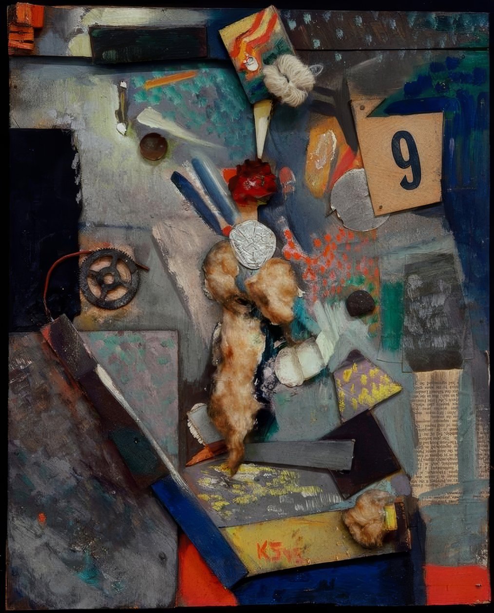 Uten tittel (Merzbild 9) av Kurt Schwitters