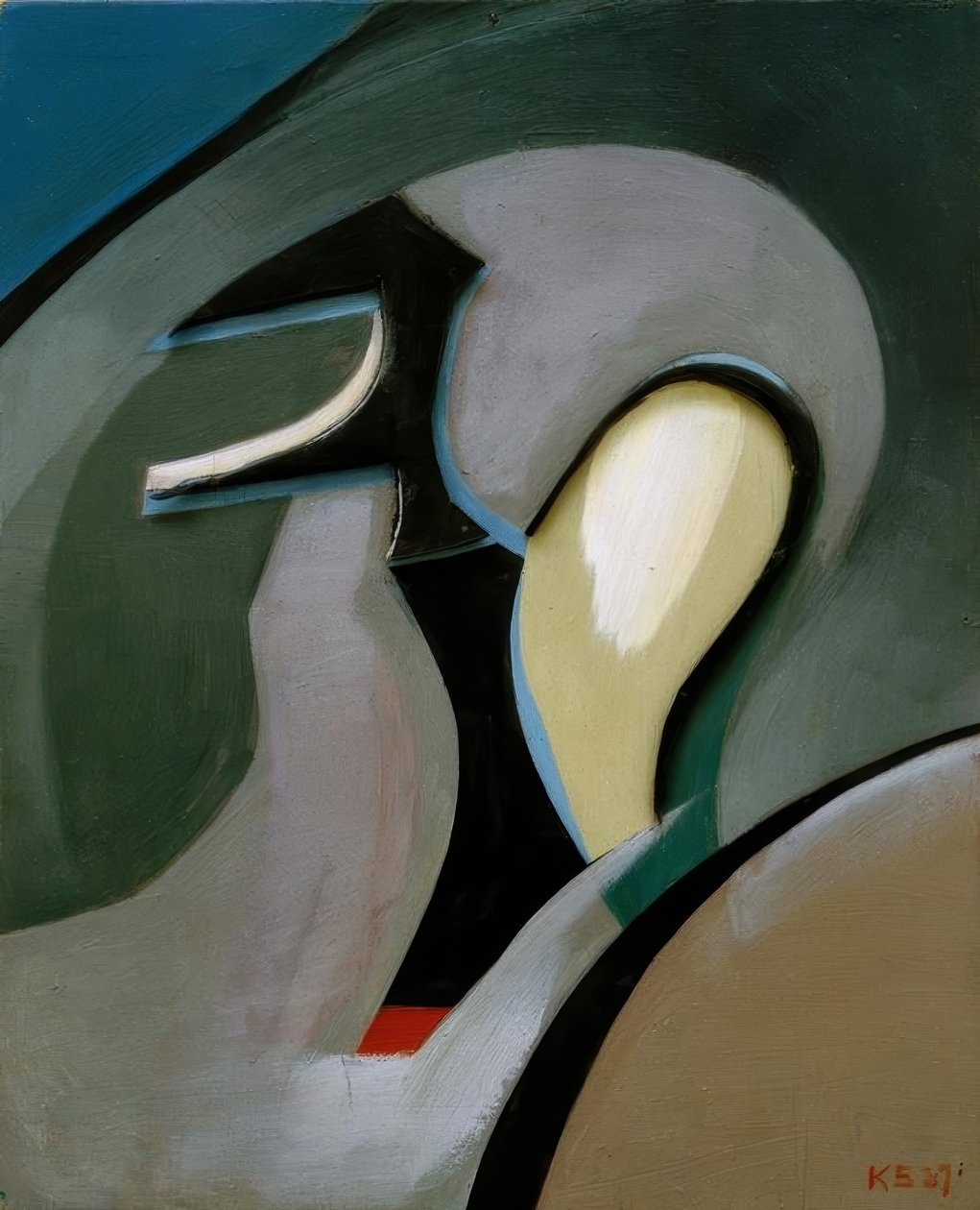 Uten tittel (med hjelmform) av Kurt Schwitters