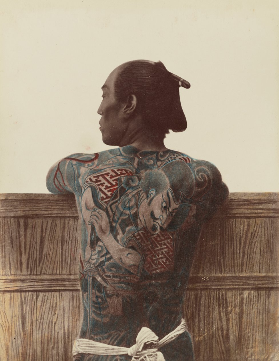 Japansk tatovering, ca. 1880 av Kusakabe Kimbei