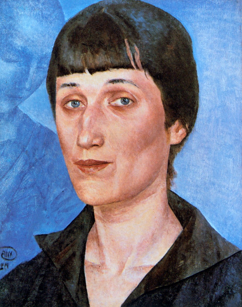 portrett av Anna Akhmatova, 1922 av Kuz