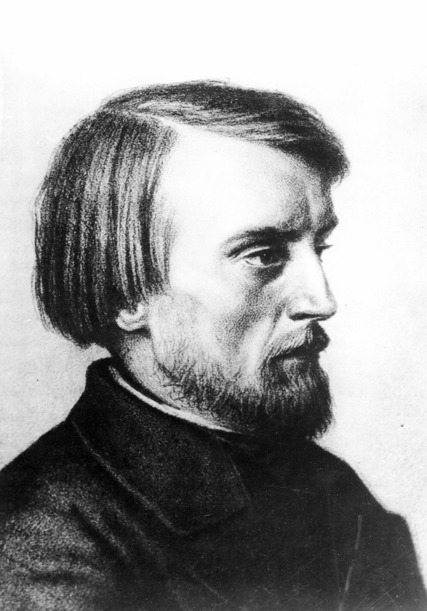 Portrett av Vissarion Grigorievich Belinsky (1811-48) 1843 av Kyrill Antonovitch Gorbunov