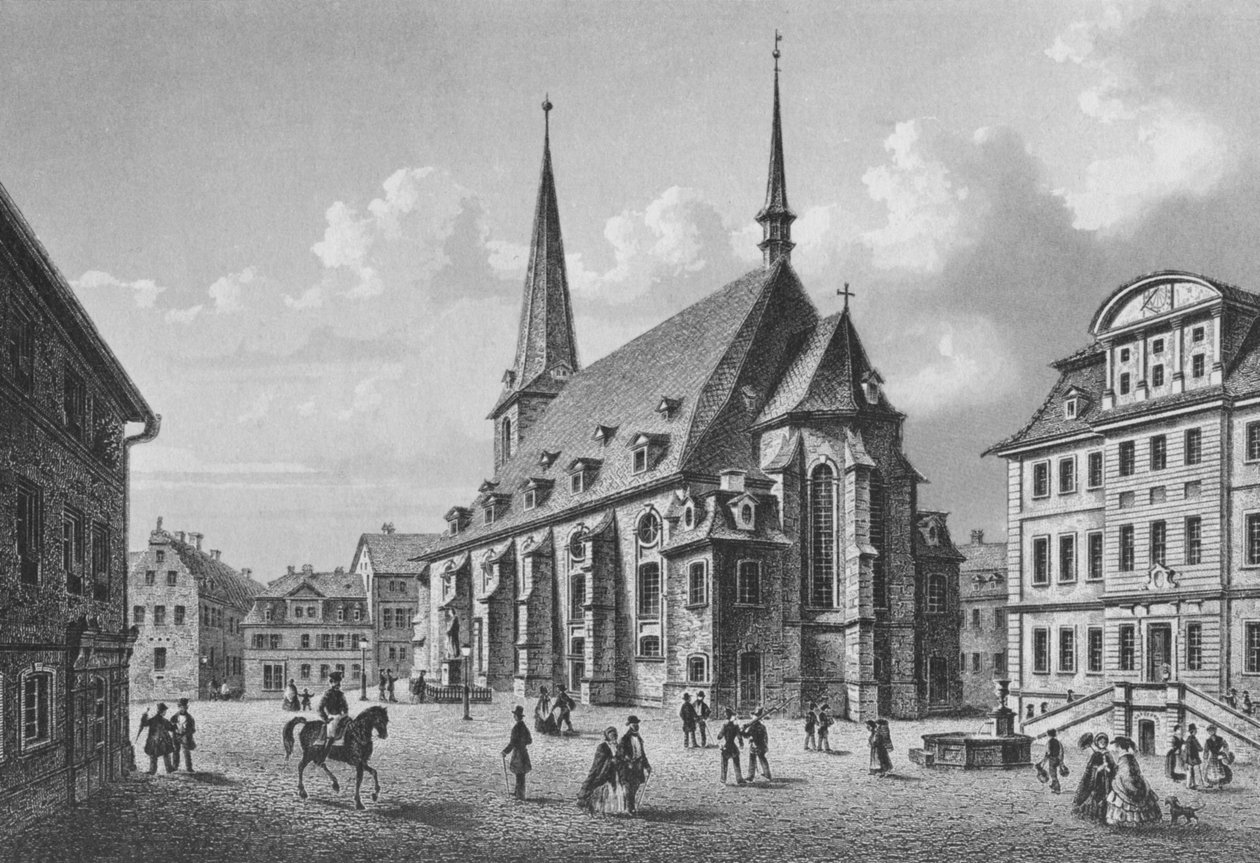 Herderplatz fra sørøst, stålgravering av L. Oeder