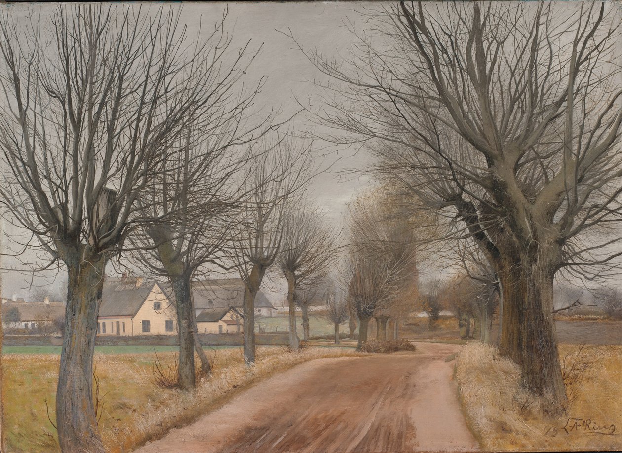 En vei nær Vinderød, Sjælland av Laurits Andersen Ring