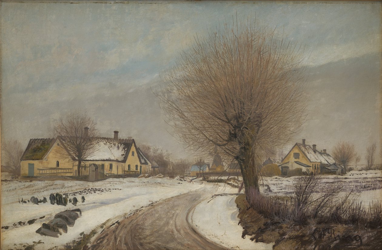 En sjølandsby. Vinter av Laurits Andersen Ring