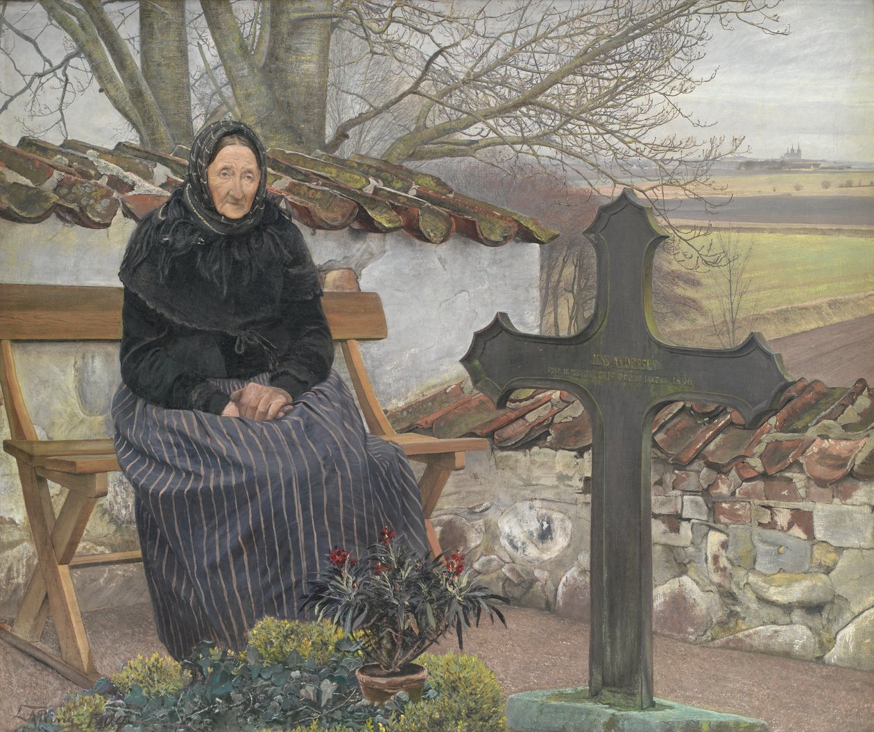 Kirkegård på Fløng av Laurits Andersen Ring