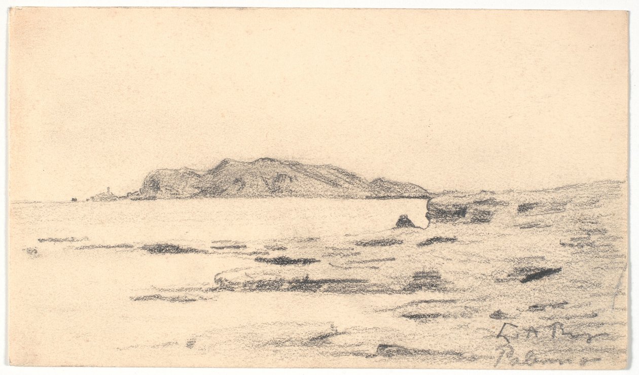 Monte Pellegrino sett fra kysten ved Palermo av Laurits Andersen Ring