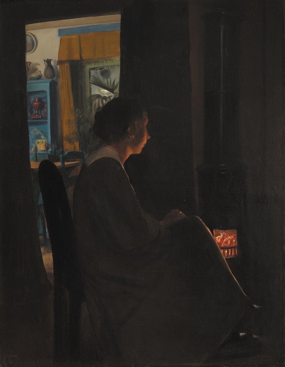 Skumring. Kunstnerens kone av Laurits Andersen Ring