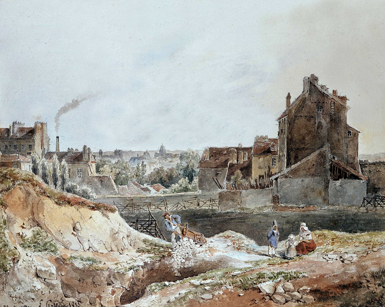 Montmartre i 1833 av Goblain (steinbrudd) av L. Goblain