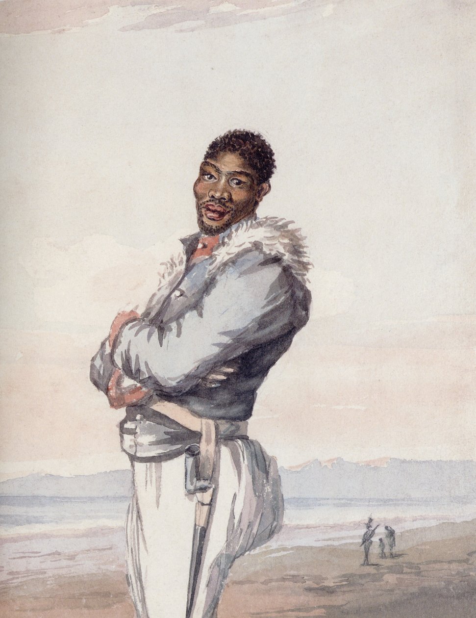 Dette er en soldat fra Hottentot -korpset, dannet av VOC i 1795 av Lady Anne Barnard