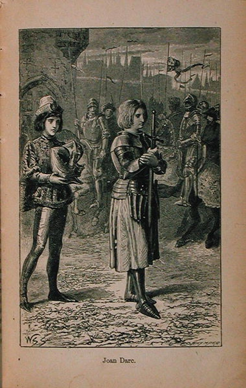 Joan of Arc (ca. 1412-31) illustrasjon fra Little Arthurs History of France: From the Earliest Times to the Fall of the Second Empire publisert 1899 av Lady M. Chalcott