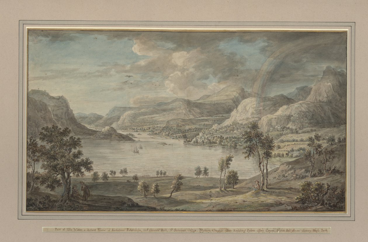 Deler av øyevann, ca. 1770-80 av Lady Mary Lowther