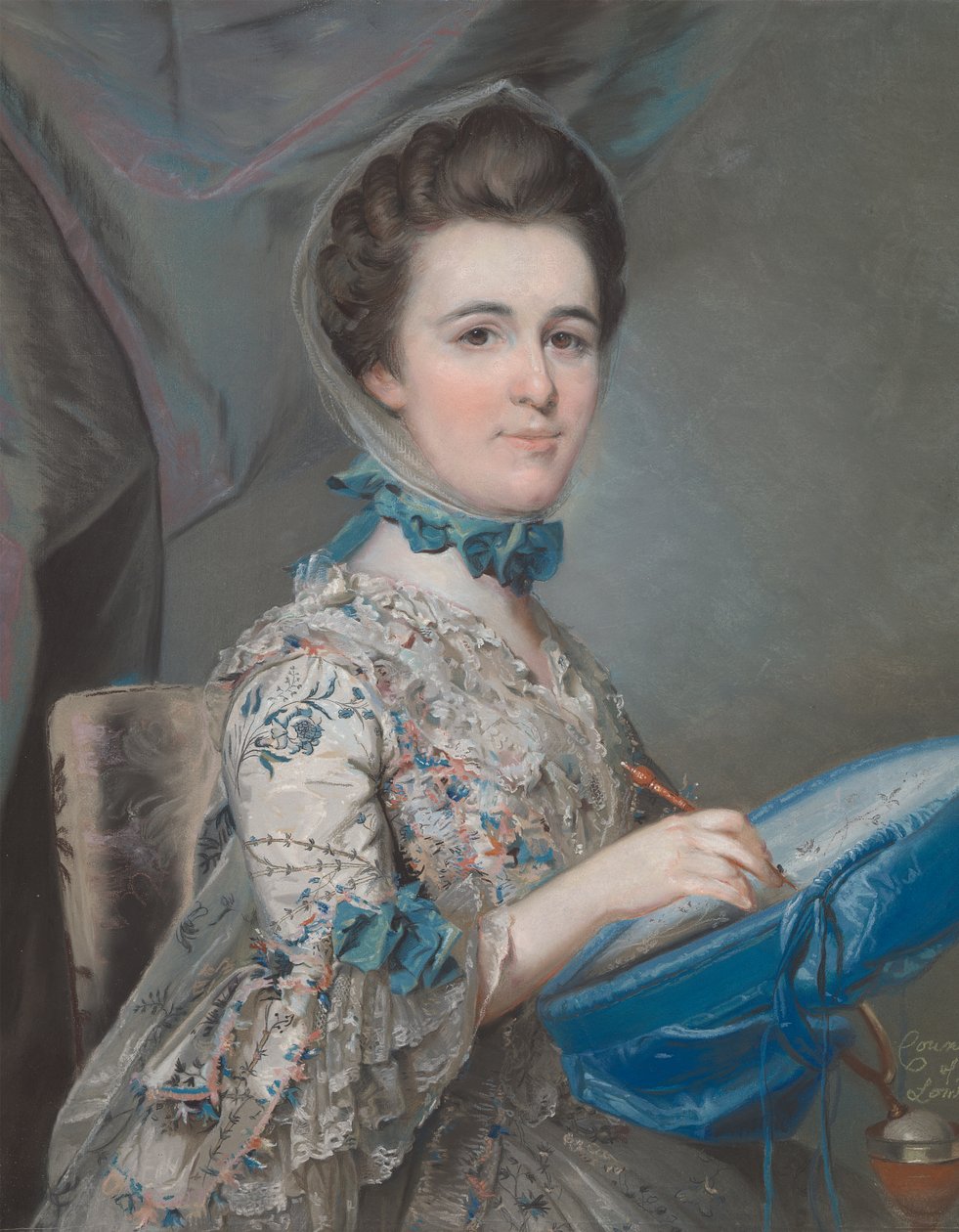 Selvportrett av Lady Mary Lowther