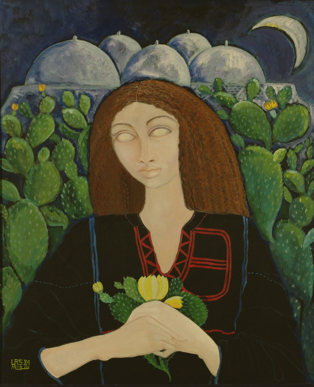 Endurance (del 2) (akryl på lerret) av Laila Shawa