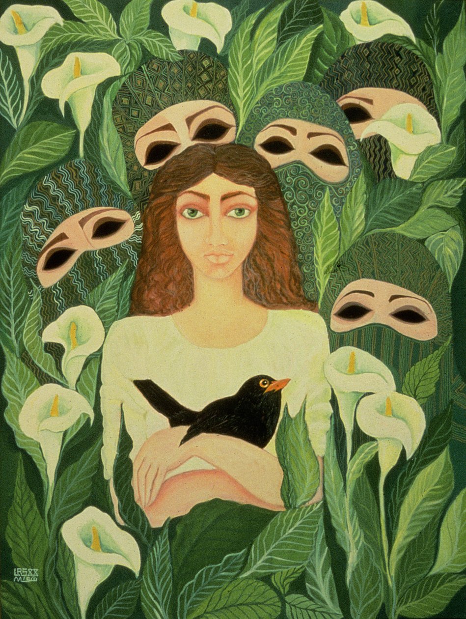 The Prisoner, 1988 (akryl på lerret) av Laila Shawa