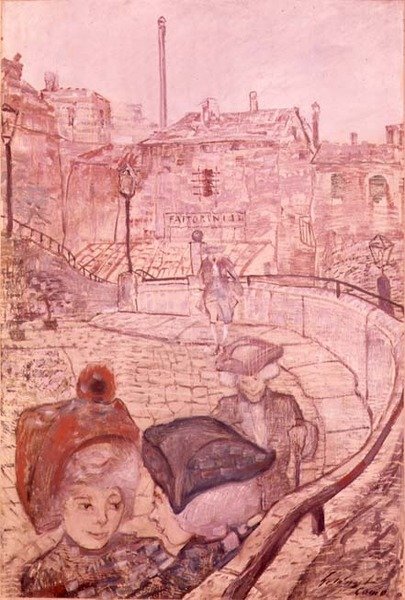 Søndag ettermiddag i Como, 1911-12 av Lajos Gulácsy