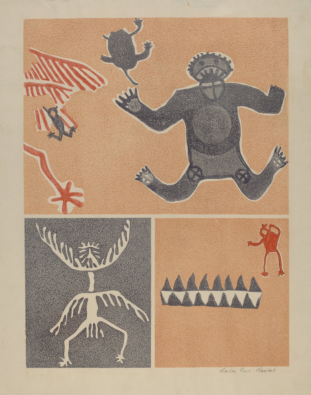 Petroglyph - Menneskefigurer av Lala Eve Rivol