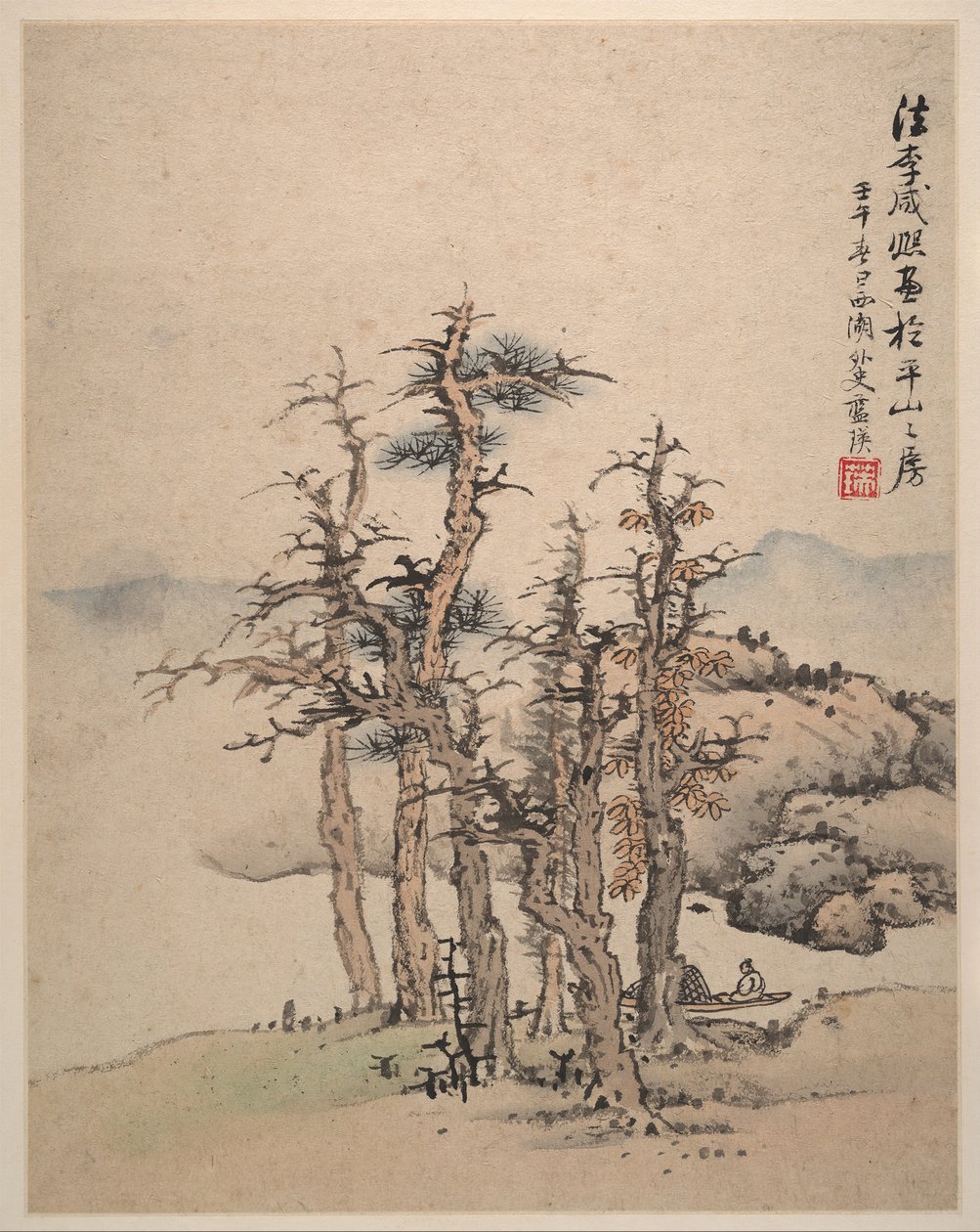Landskap etter Song- og Yuan-mestere, 1642. av Lan Ying