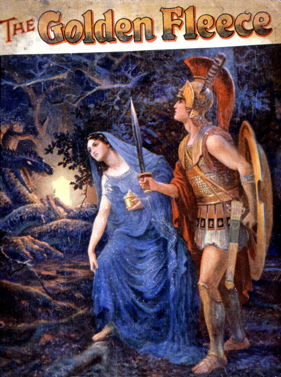 Jason og Hera, ca. 1900 (illustrasjon) av Lancelot Speed