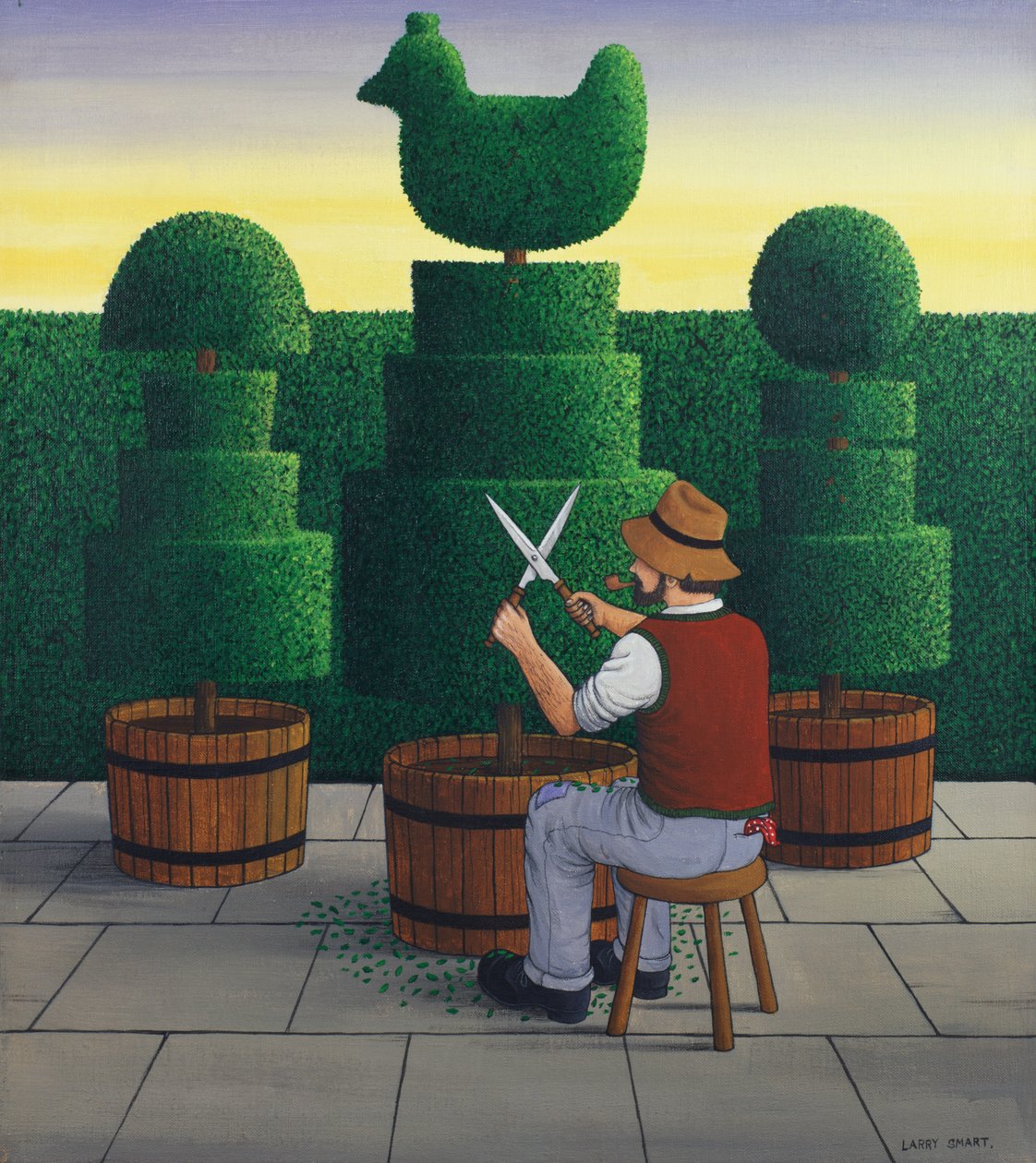 The Gardener, 1986 (akryl på lin) av Larry Smart