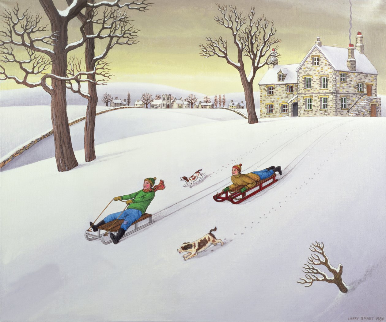 Aking, 1986 (akryl på lin) av Larry Smart