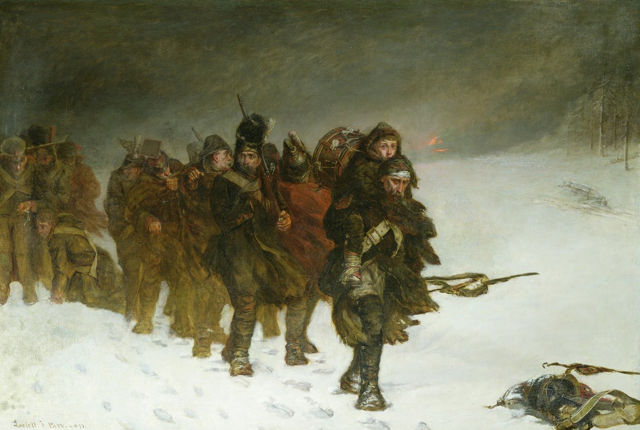 På mars fra Moskva, 1873 av Laslett John Pott