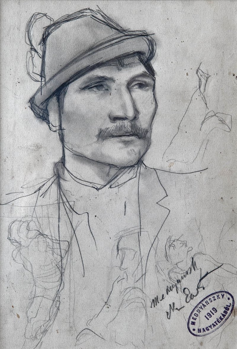 Kalapos fiu English: Boy with a Hat av Laszlo Mednyanszky
