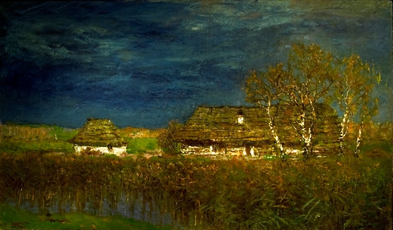 Tanyan engelsk: Farmsteadn av Laszlo Mednyanszky