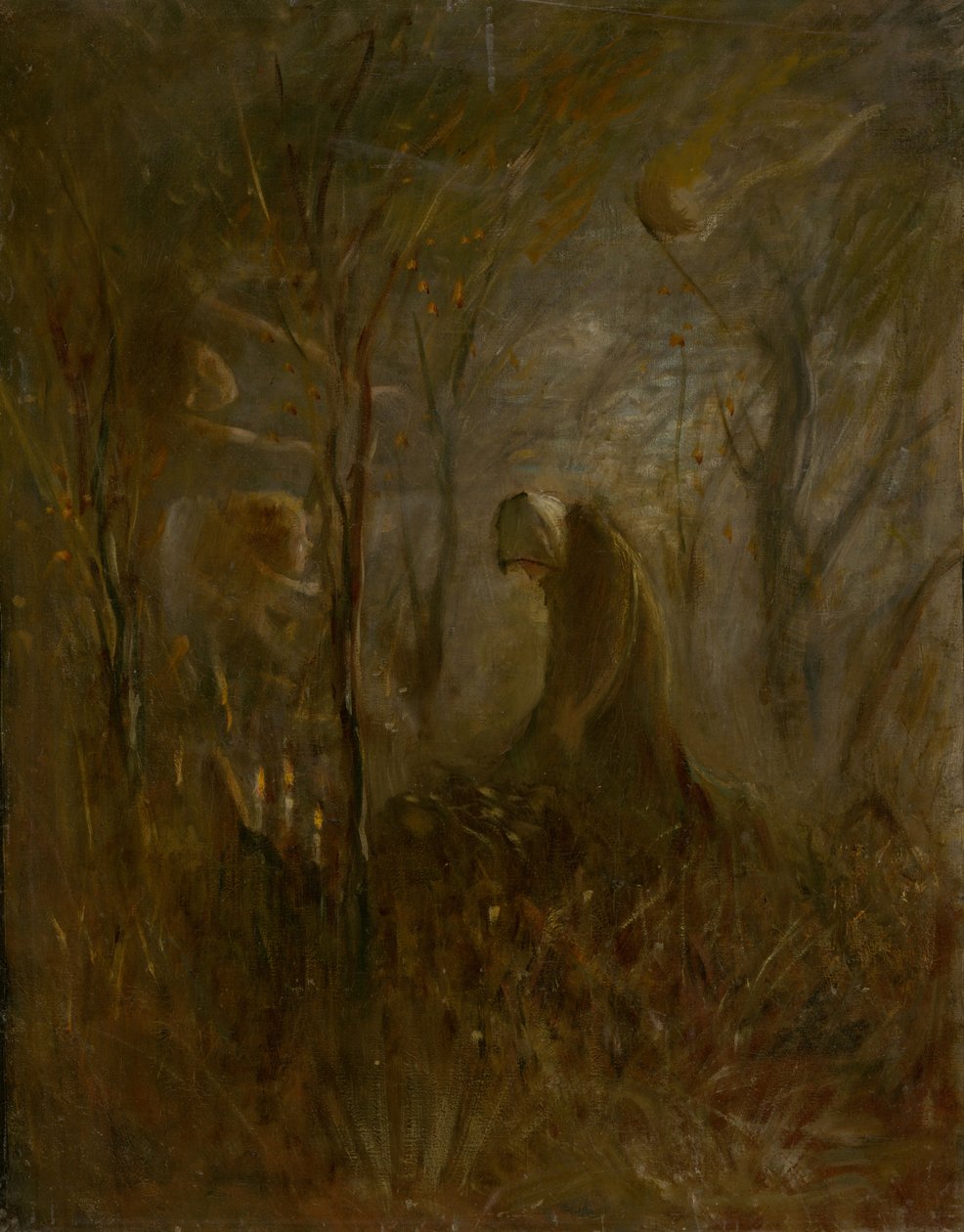 Bønn over graven, 1895. av Laszlo Mednyanszky