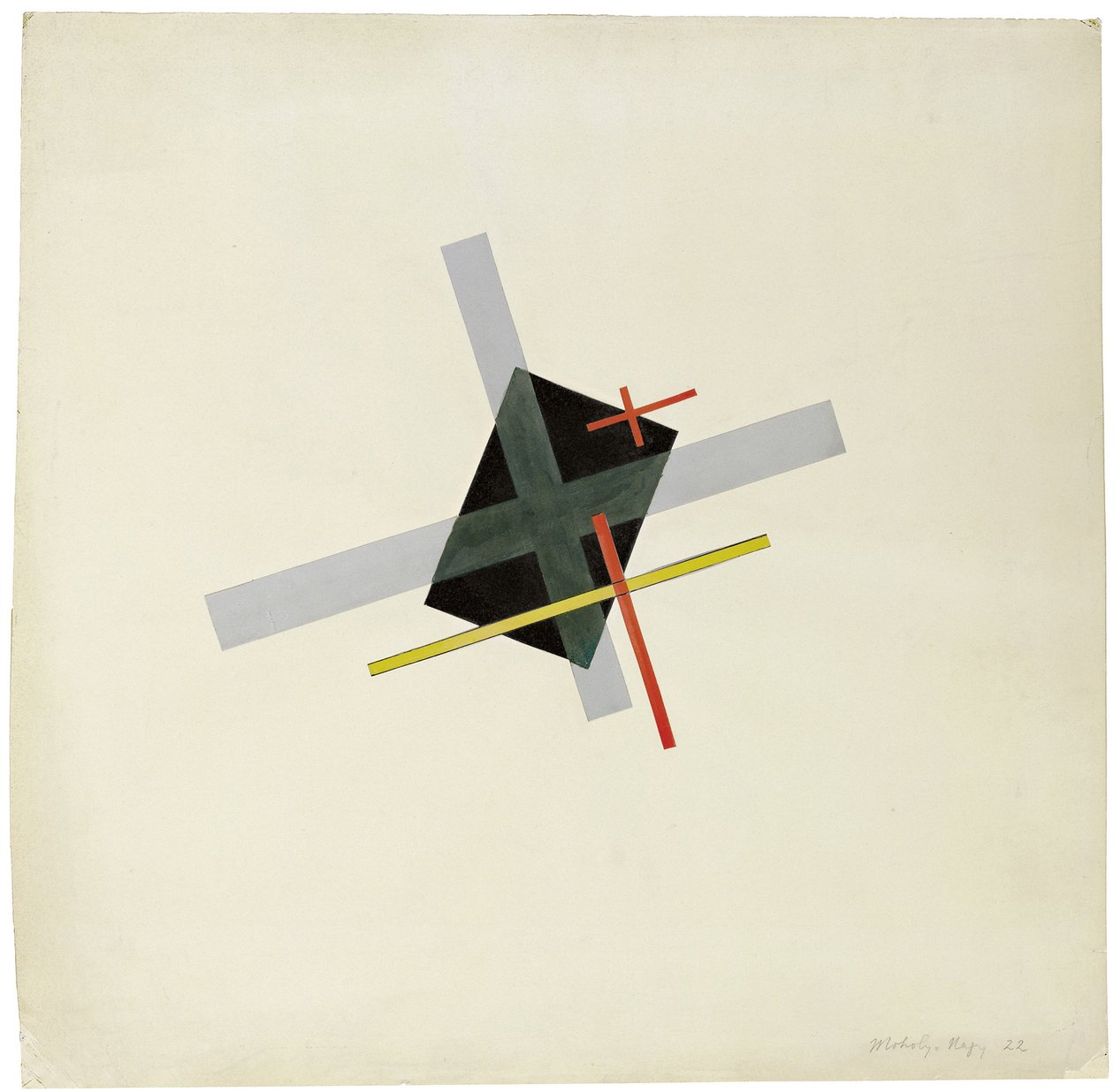 Collage With Black Centre, 1922 av Laszlo Moholy Nagy