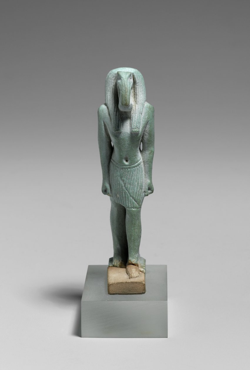 Figur av guden Thoth, 664-332 f.Kr. (glasert fajanse) av Late Period Egyptian