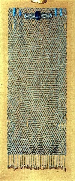 Begravelsesperlenett, etter 600 f.Kr. (fajanse) av Late Period Egyptian