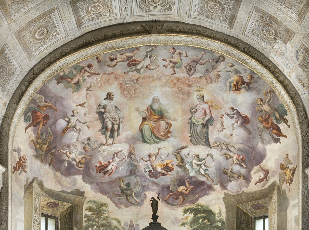 The Celestial Vision of Saint Stephen, 1556 av Lattanzio Gambara