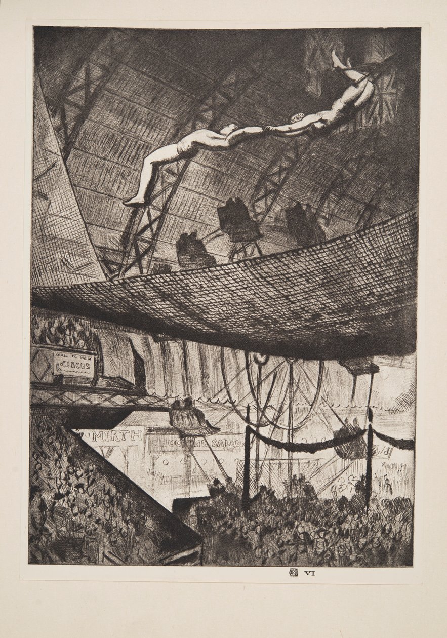 Akrobater, pub. 1925. av Laura Knight