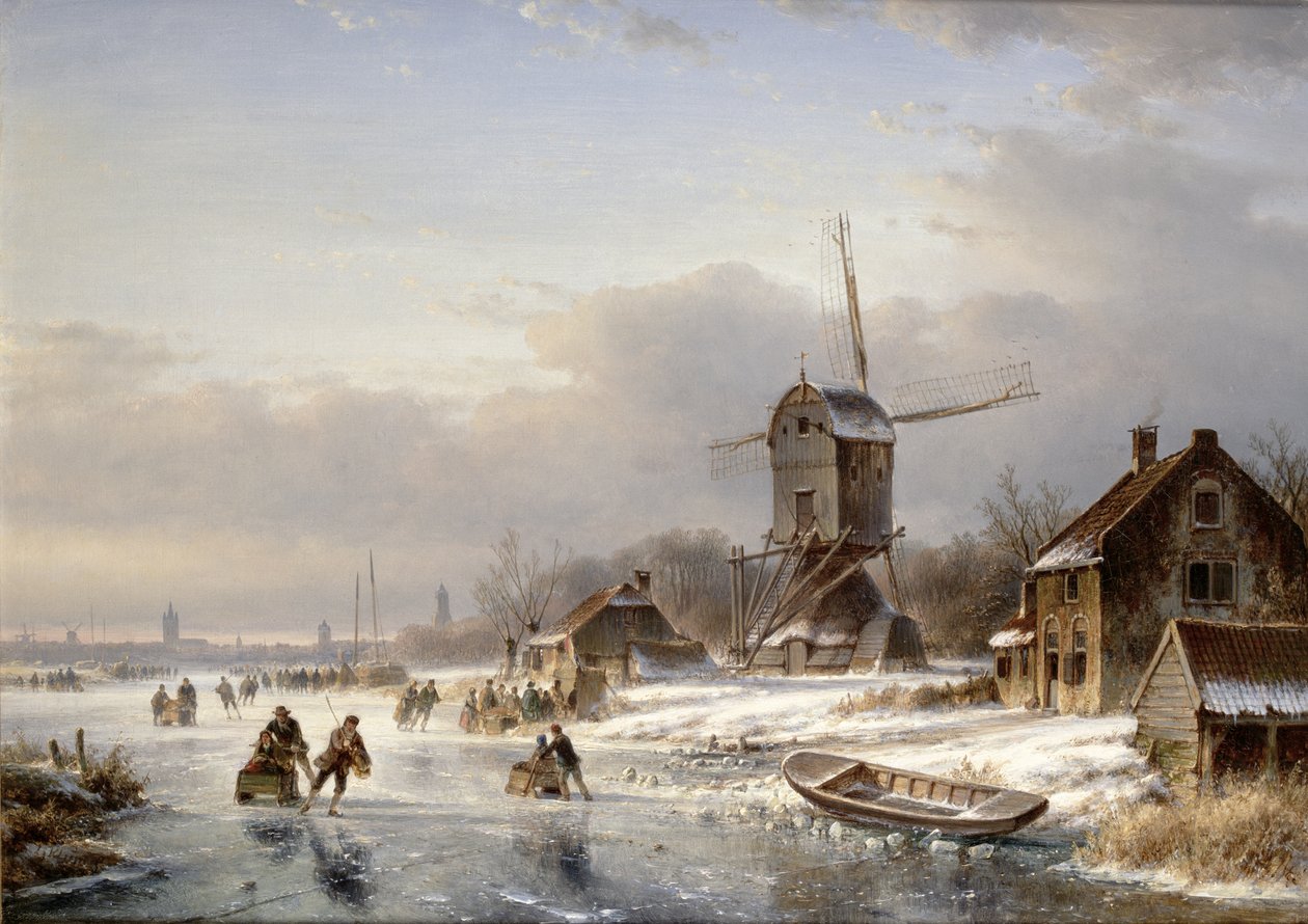 Et vinterlandskap av Laurens Johannes Kleijn
