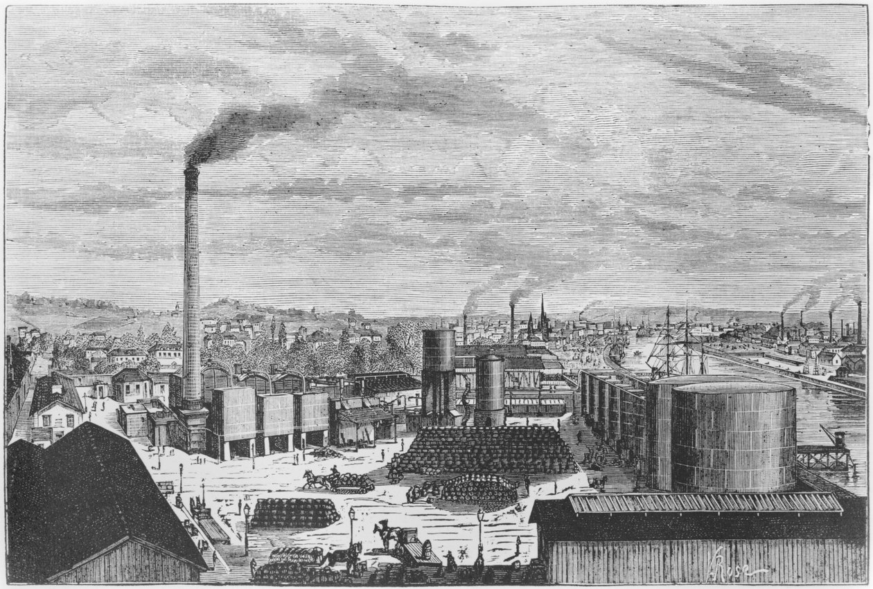 Deutsch Company, fabrikken i Rouen, illustrasjon fra 