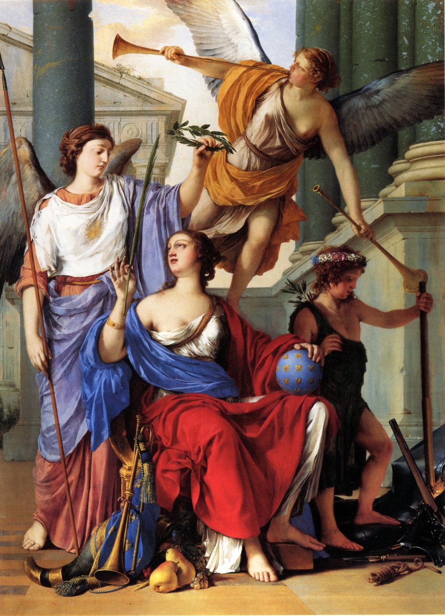 Allegory of the Regency of Anne Of Austria av Laurent de la Hyre