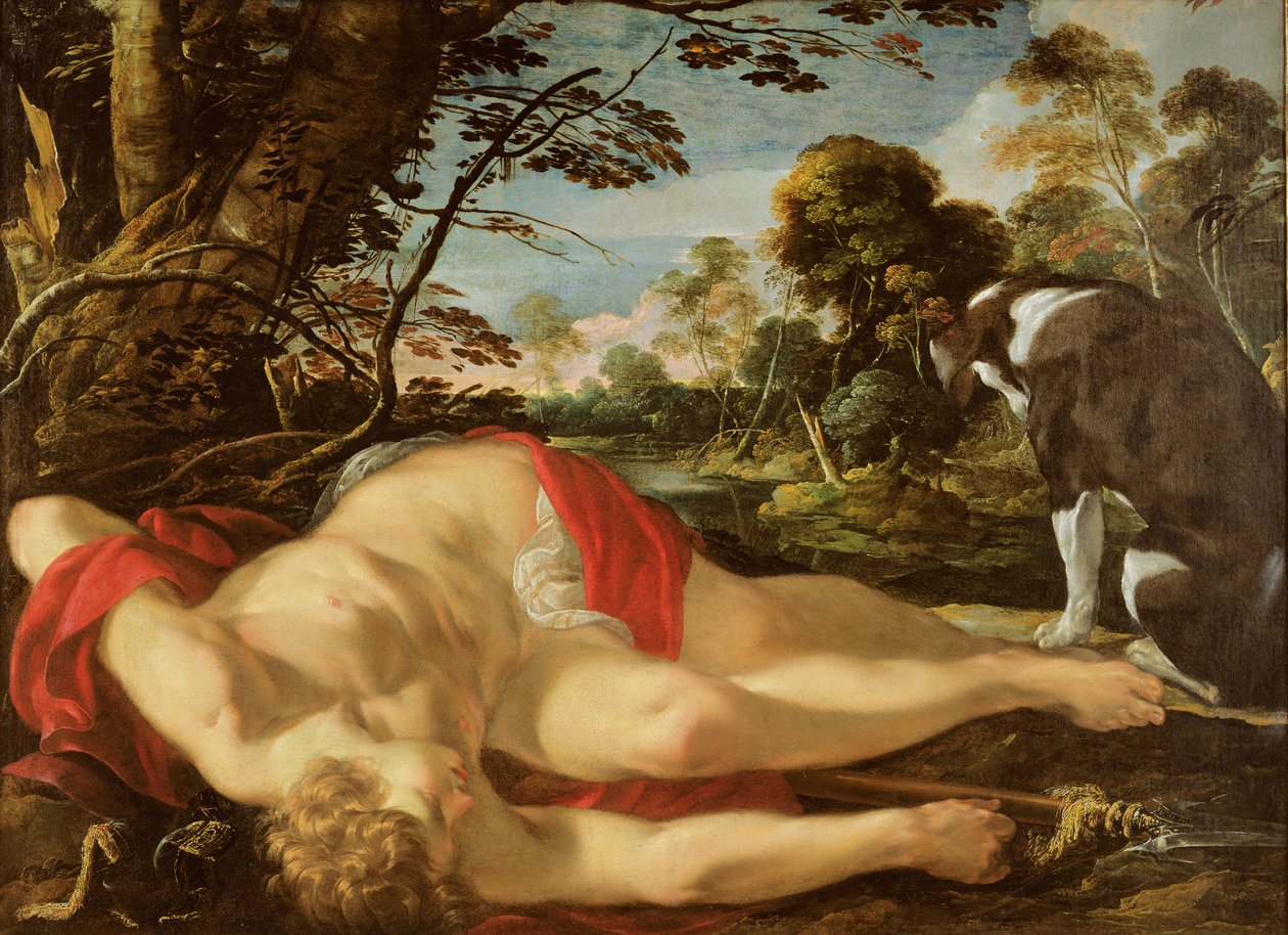 Død Adonis, ca. 1624-28 av Laurent de la Hyre