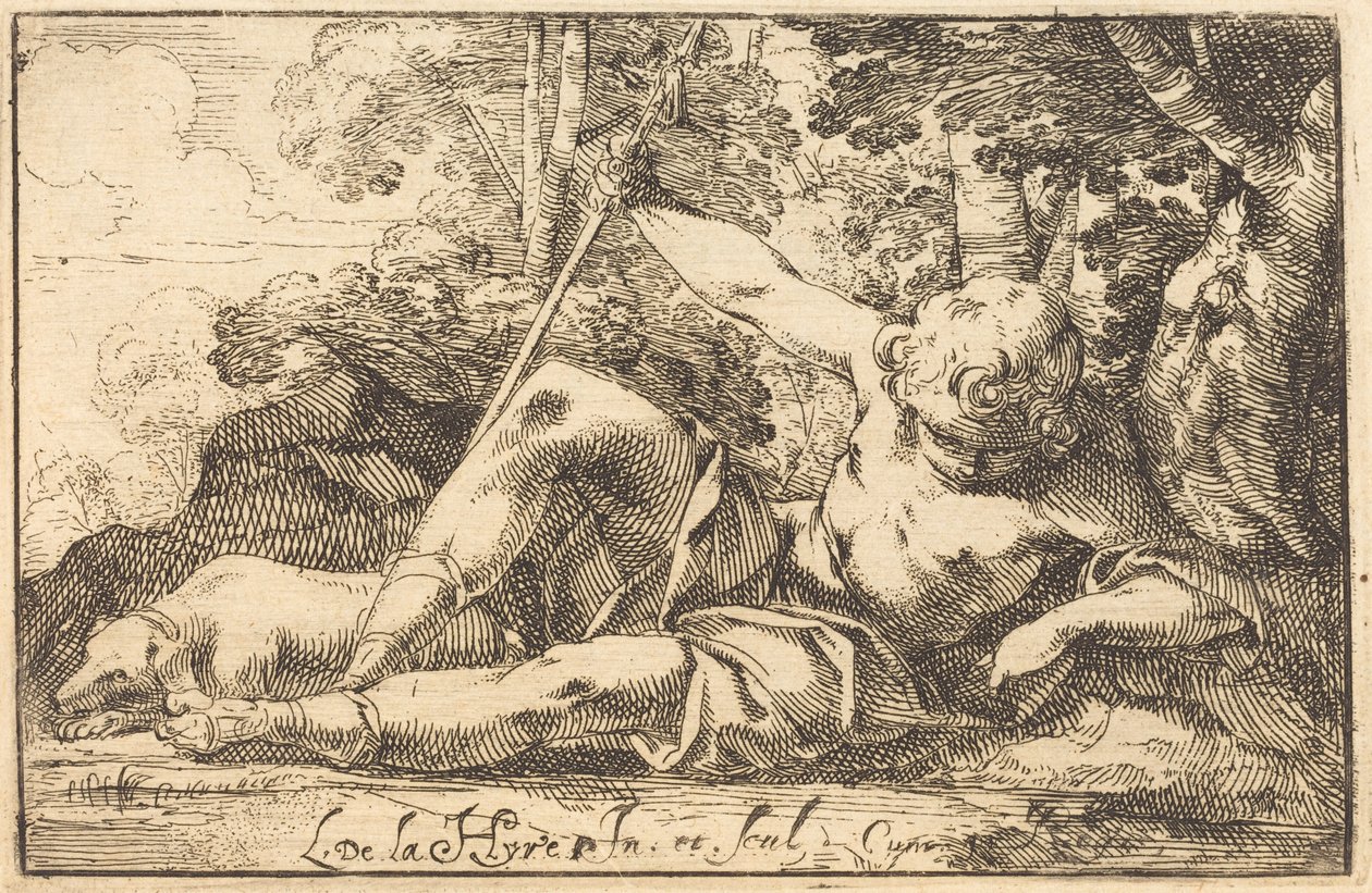 Narcissus ved våren av Laurent de la Hyre